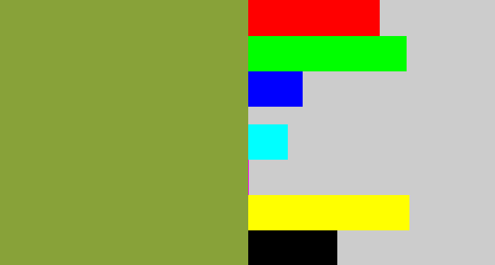 Hex color #88a239 - avocado