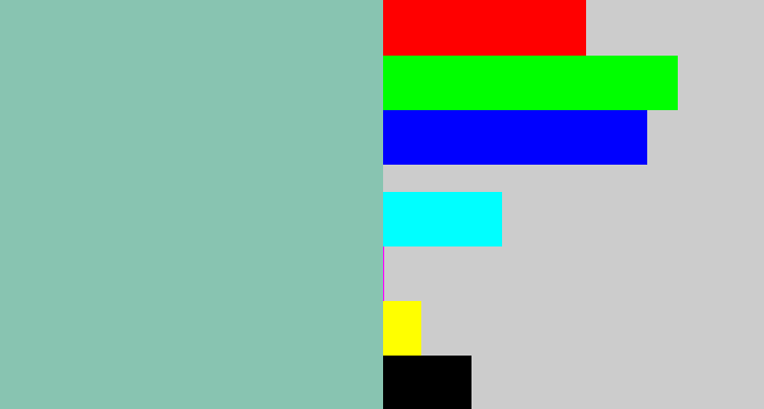 Hex color #88c4b1 - pale teal