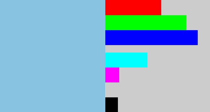 Hex color #88c4e1 - lightblue