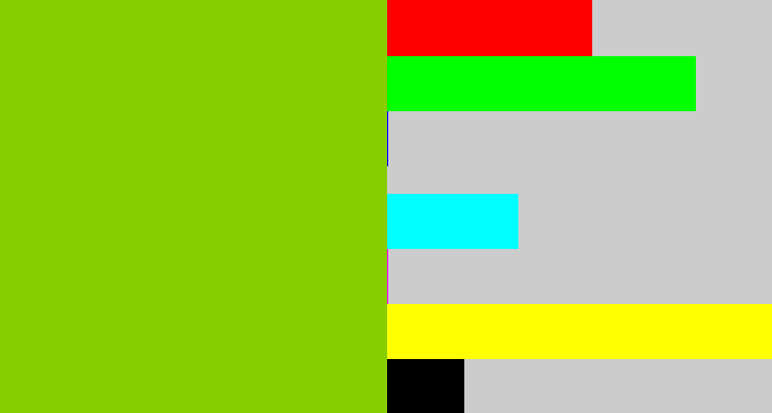 Hex color #88cd00 - slime green