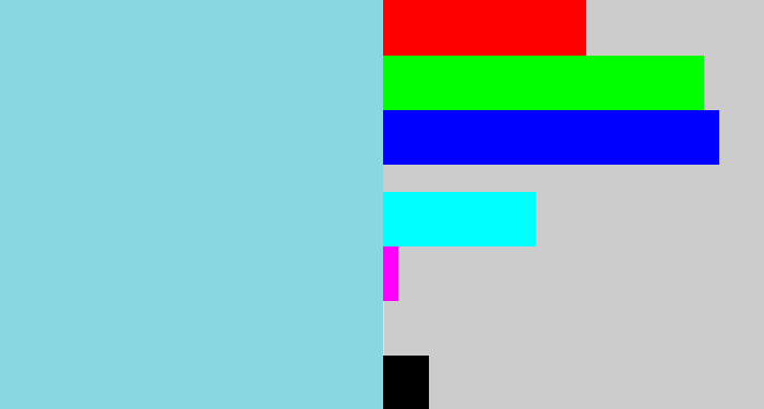 Hex color #88d7e1 - lightblue