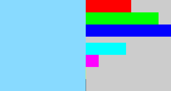 Hex color #88daff - light blue