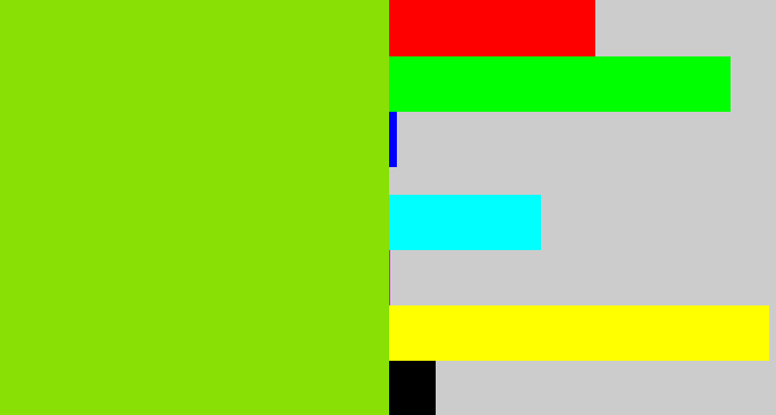 Hex color #88e005 - slime green