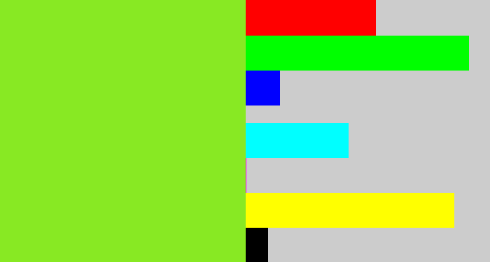 Hex color #88e923 - kiwi green