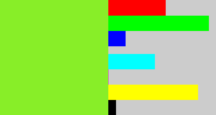 Hex color #88ee28 - kiwi green