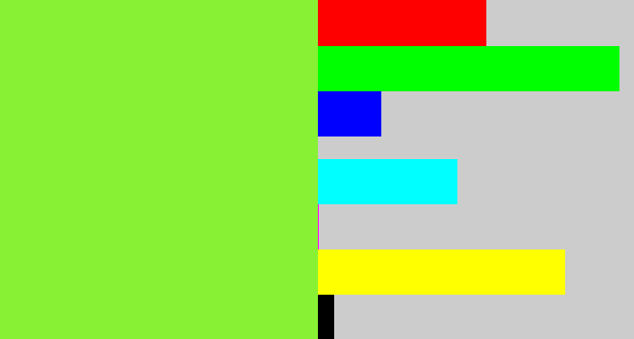 Hex color #88f134 - kiwi green