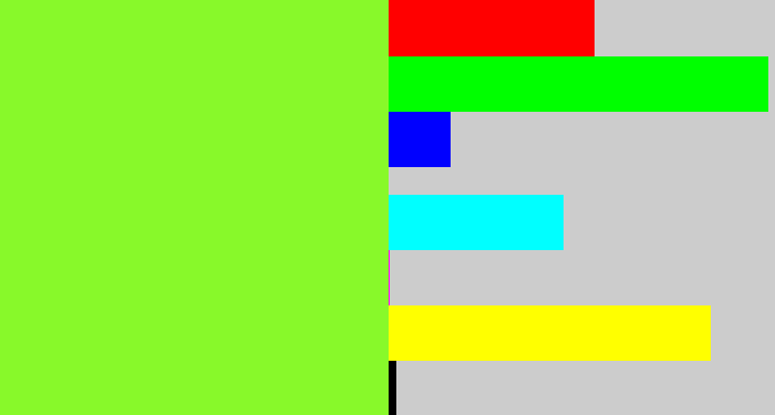 Hex color #88f92a - kiwi green