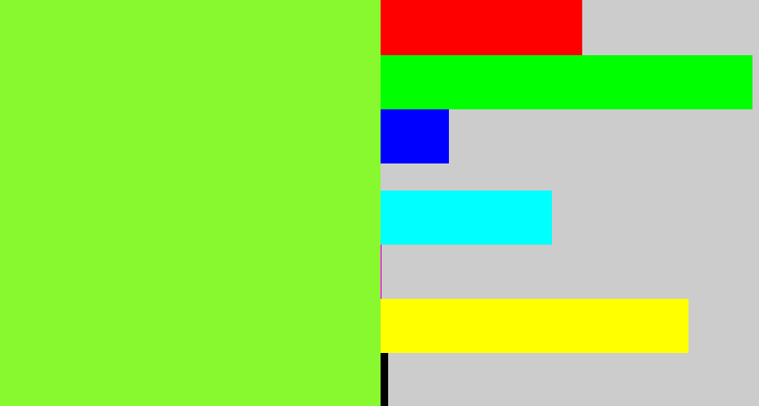 Hex color #88f92f - kiwi green