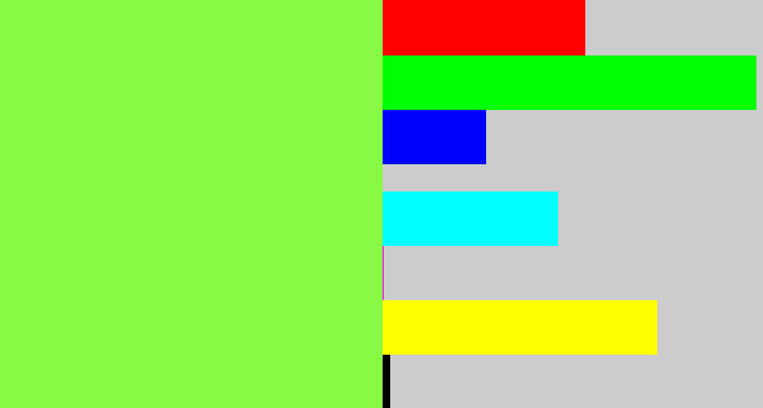 Hex color #88fa45 - kiwi green