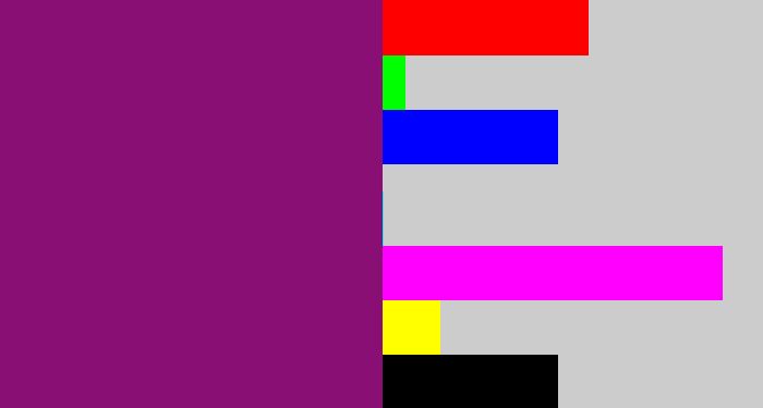 Hex color #890f75 - darkish purple