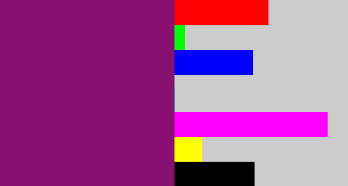 Hex color #891073 - darkish purple