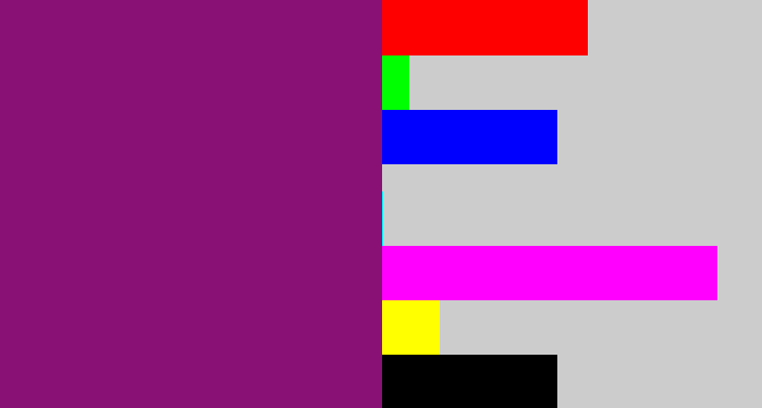 Hex color #891175 - darkish purple