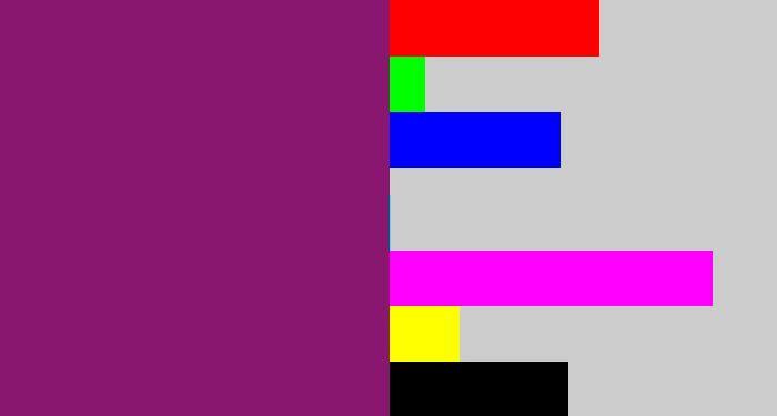Hex color #891770 - darkish purple
