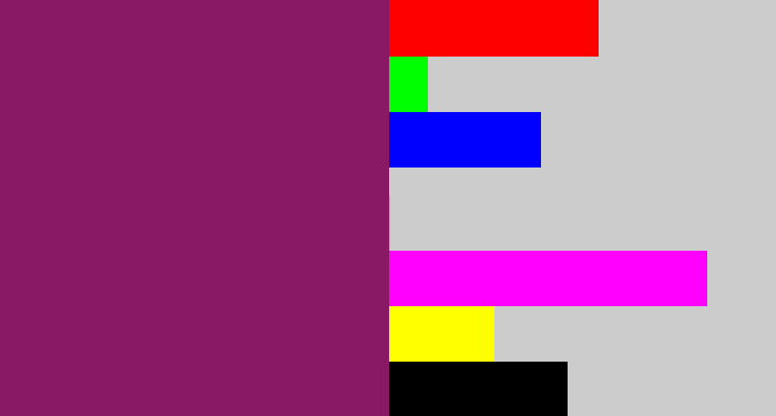 Hex color #891964 - darkish purple