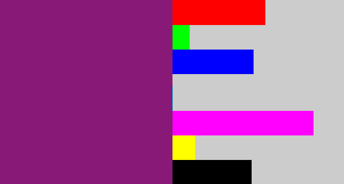 Hex color #891977 - darkish purple