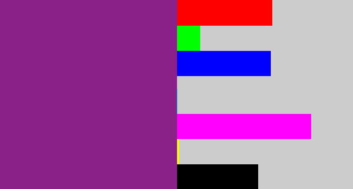 Hex color #892188 - warm purple