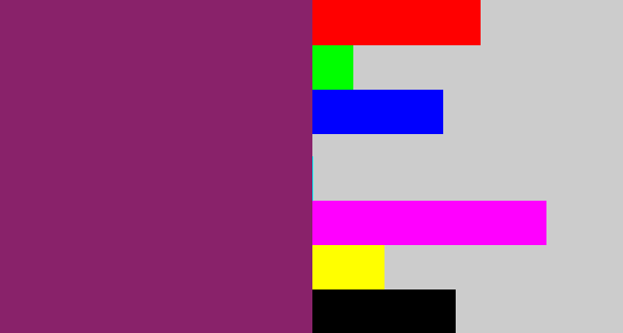 Hex color #89226a - darkish purple