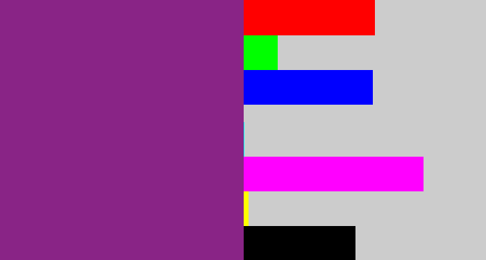 Hex color #892486 - warm purple