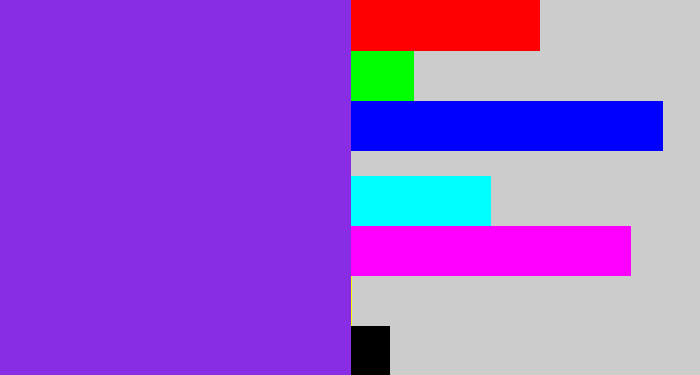 Hex color #892de4 - bluish purple