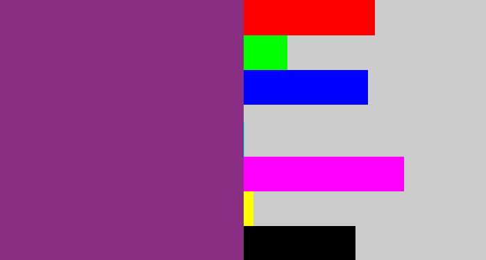 Hex color #892e83 - warm purple