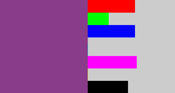 Hex color #893c89 - light eggplant