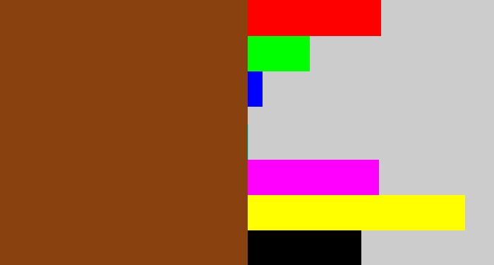 Hex color #894110 - medium brown