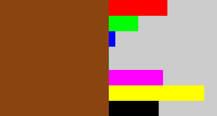 Hex color #894410 - medium brown