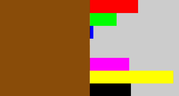 Hex color #894d09 - medium brown