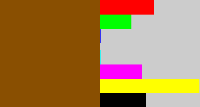 Hex color #894f01 - warm brown