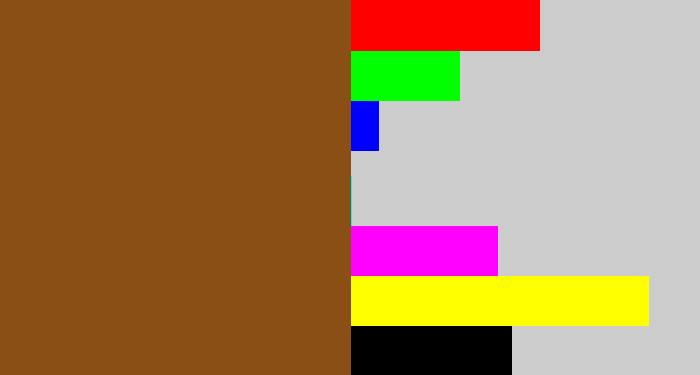 Hex color #894f15 - medium brown