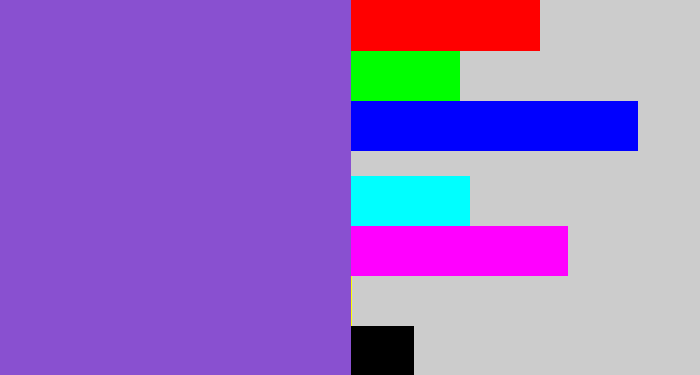 Hex color #8950d0 - purpley