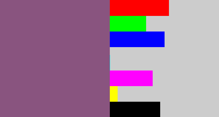 Hex color #89547f - dull purple