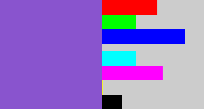 Hex color #8954ce - purpley