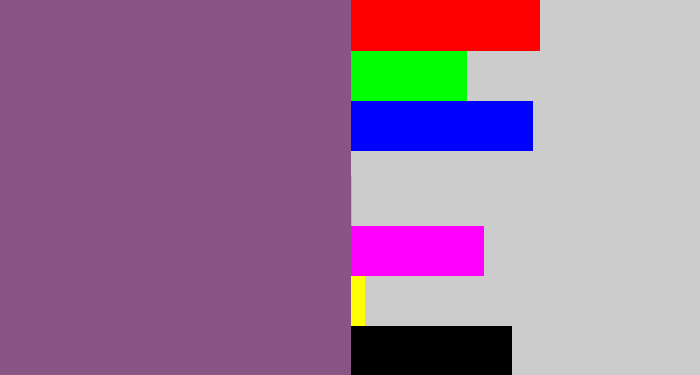 Hex color #895584 - dull purple