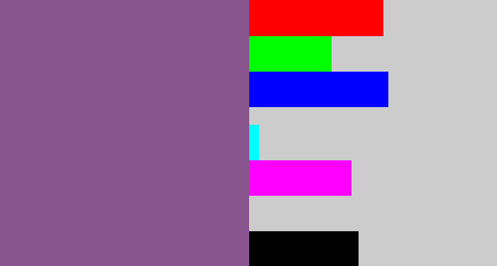 Hex color #89558f - purplish