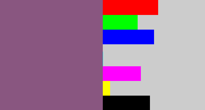 Hex color #895680 - dull purple