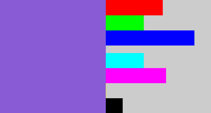 Hex color #895bd5 - purpley