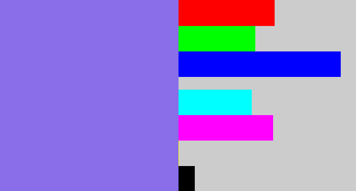Hex color #896de9 - purpley