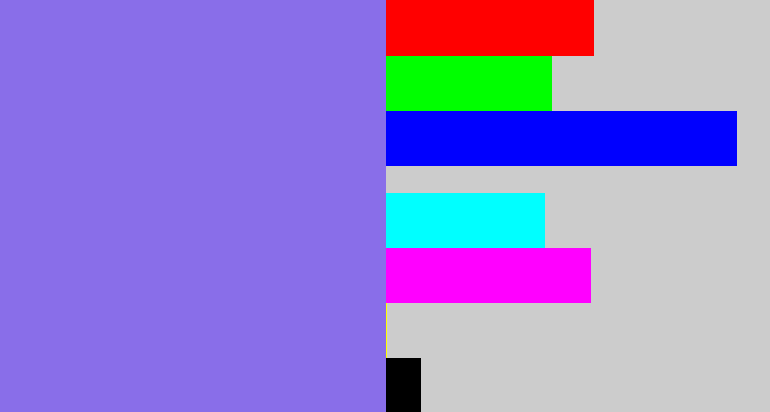 Hex color #896ee9 - purpley
