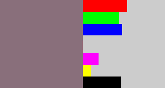 Hex color #896f7b - purple grey