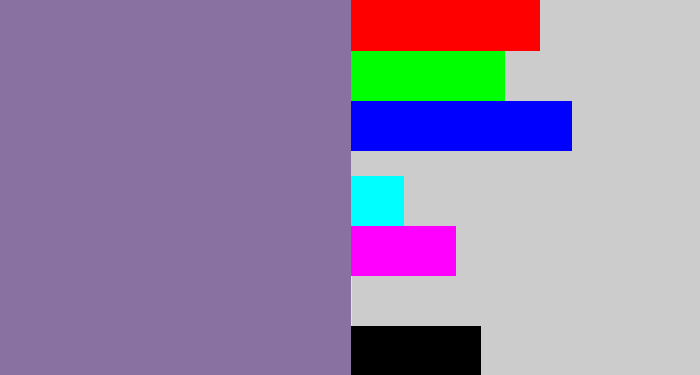 Hex color #8971a1 - faded purple