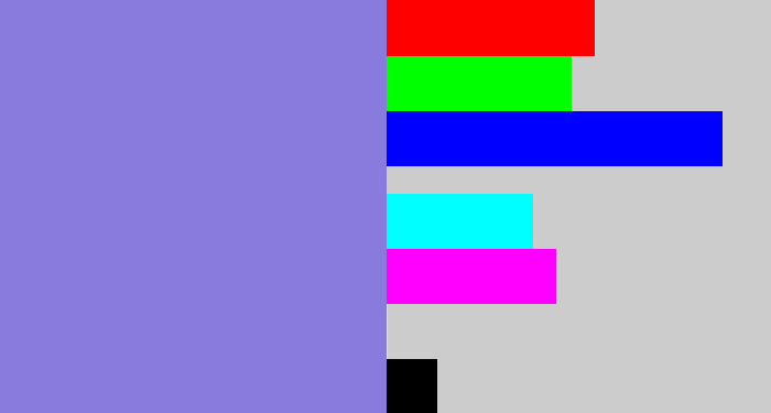 Hex color #897bdd - perrywinkle