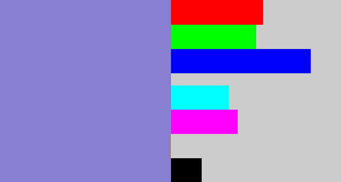 Hex color #897fd0 - perrywinkle