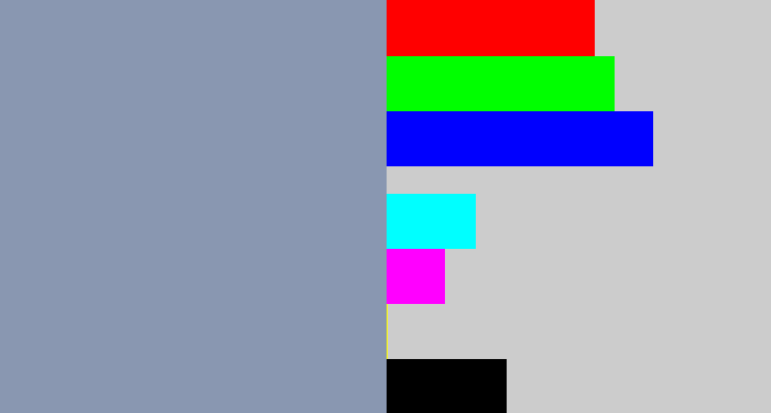Hex color #8997b1 - bluey grey
