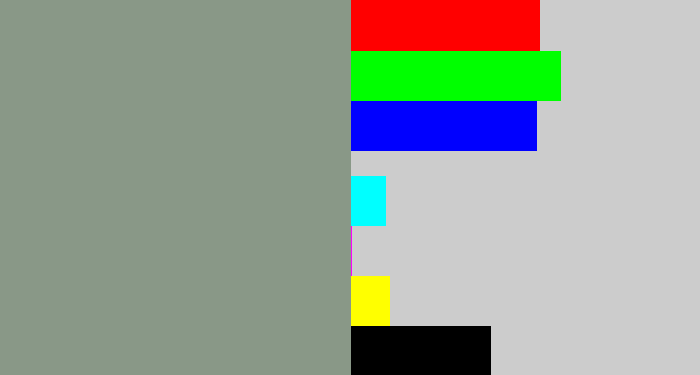Hex color #899887 - grey/green