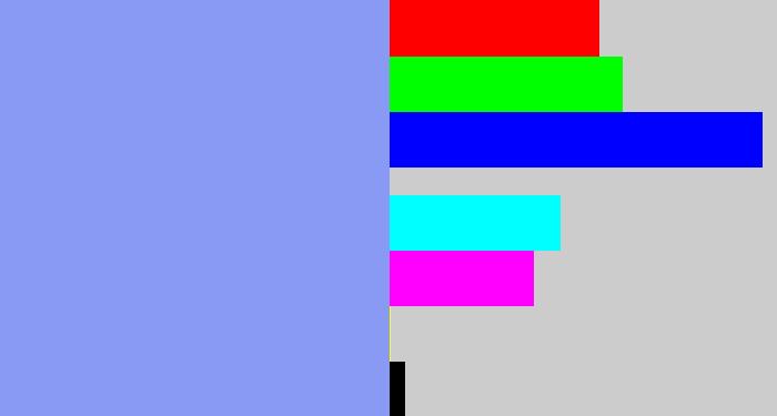Hex color #899af5 - periwinkle blue