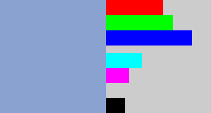 Hex color #89a2d0 - bluegrey