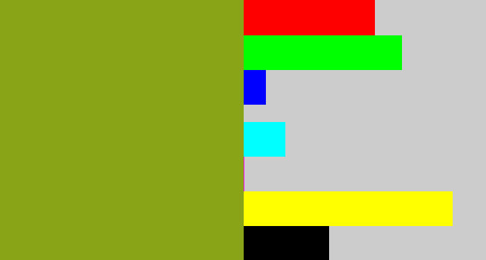 Hex color #89a517 - pea green