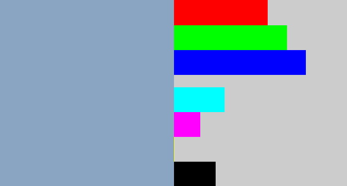 Hex color #89a5c1 - bluegrey
