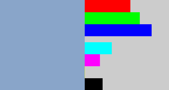 Hex color #89a5c9 - bluegrey